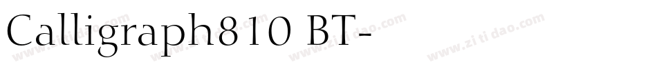 Calligraph810 BT字体转换